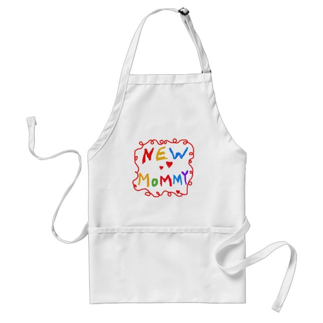 Primary Colours Text New Mommy  Tshirts Standard Apron (Front)
