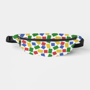 Primary Colours Toy Building Bricks Pattern Print Fanny Pack