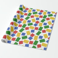 Primary Colours Toy Building Bricks Pattern Print