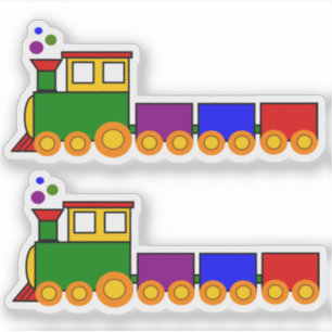 Primary Colours Wooden Toy Train