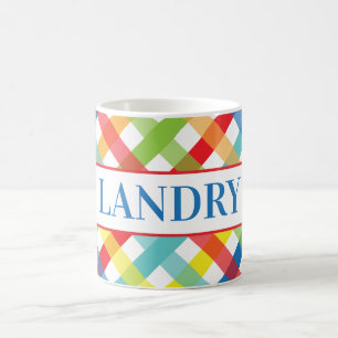 Primary Criss Cross Personalized Mug
