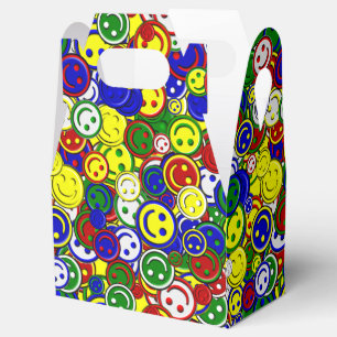 Primary Happy Face Allover Beads Favor Box