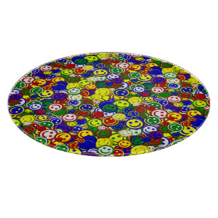 Primary Happy Face Beads,YELLO-12in CUTTING BOARD