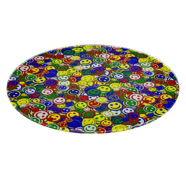 Primary Happy Face Beads,YELLO-12in CUTTING BOARD (Corner)