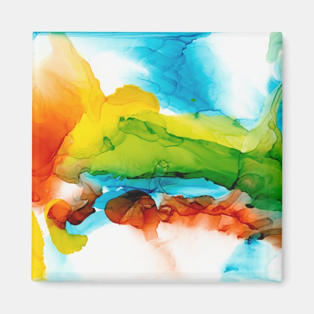 Primary Plume - Watercolors Magnet (Front)