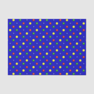 Primary Polka Dots, Blue-TISSUE WRAP PAPER