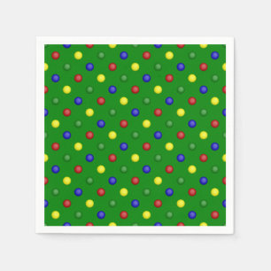 Primary Polka Dots-Green Paper Napkins
