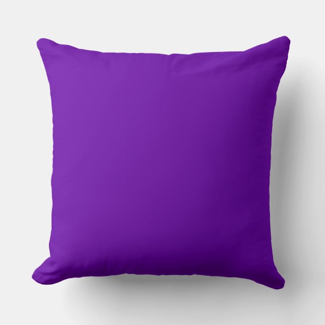 Primary Purple Throw Pillow (Front)