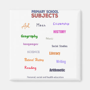 Primary School Subjects Magnet