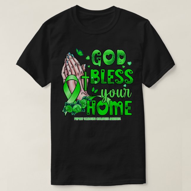 Primary Sclerosing Cholangitis Awareness god bless T-Shirt (Design Front)