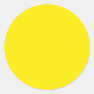 Primary Yellow Colour Classic Round Sticker