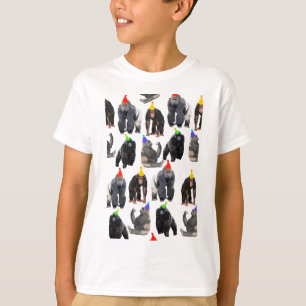 Primate Birthday Card Gorilla and Chimpanzee Celeb T-Shirt