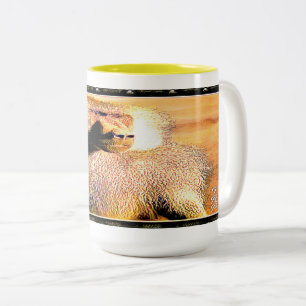 Primate Models: Hamadryas baboon 01 Two-Tone Coffee Mug
