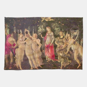Primavera, Allegory of Spring by Sandro Botticelli Kitchen Towel