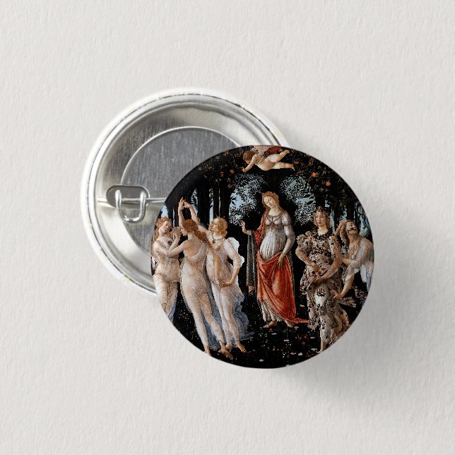 Primavera Botticelli 1 Inch Round Button (Front & Back)