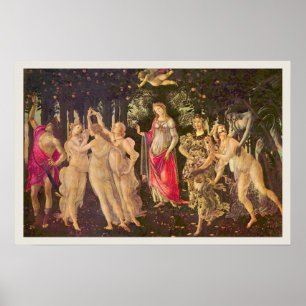 Primavera by Botticelli, Antique Renaissance Art Poster