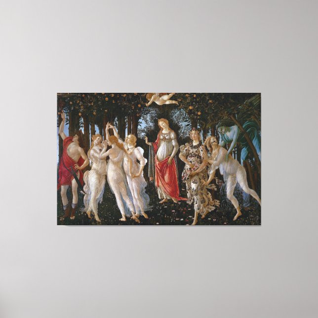 Primavera by Sandro Botticelli (c 1470-80) Canvas Print (Front)