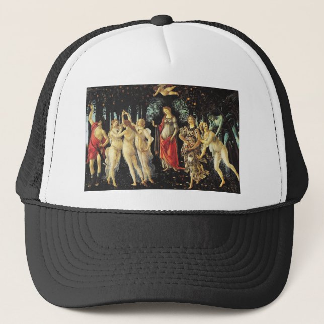 Primavera by Sandro Botticelli Trucker Hat (Front)