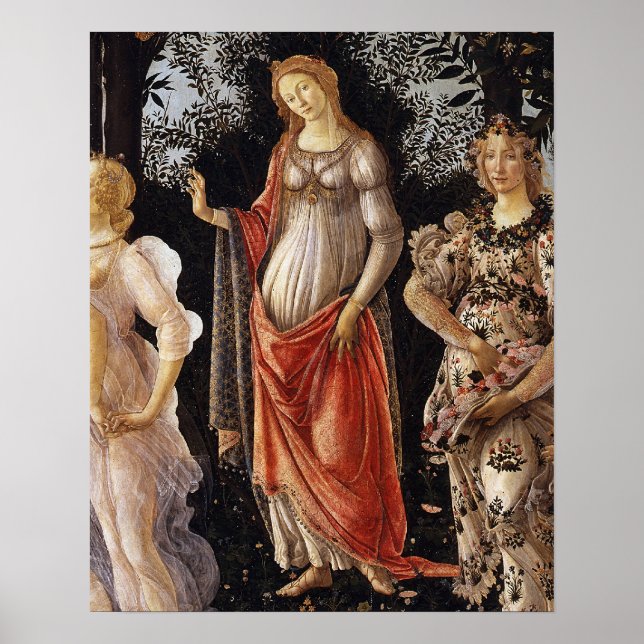Primavera, Detail of Venus, by Sandro Botticelli Poster (Front)