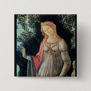 Primavera, detail of Venus, c.1478 2 Inch Square Button
