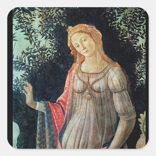 Primavera, detail of Venus, c.1478 Square Sticker (Front)