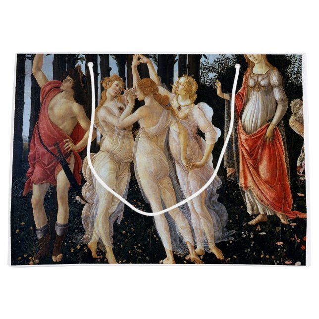 Primavera (detail), Sandro Botticelli, 1482 Large Gift Bag (Front)