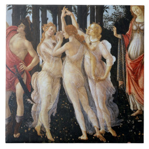 Primavera (detail), Sandro Botticelli Tile