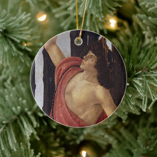 Primavera, Mercury detail by Sandro Botticelli Ceramic Ornament (Tree)