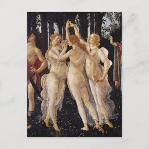 Primavera, Three Graces, by Sandro Botticelli Postcard