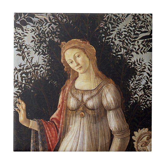 Primavera, Venus detail by Sandro Botticelli Tile (Front)