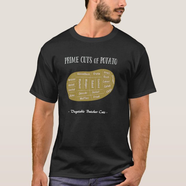 Prime Cuts of Potato Vegetable Butcher Cuts Vegeta T-Shirt (Front)