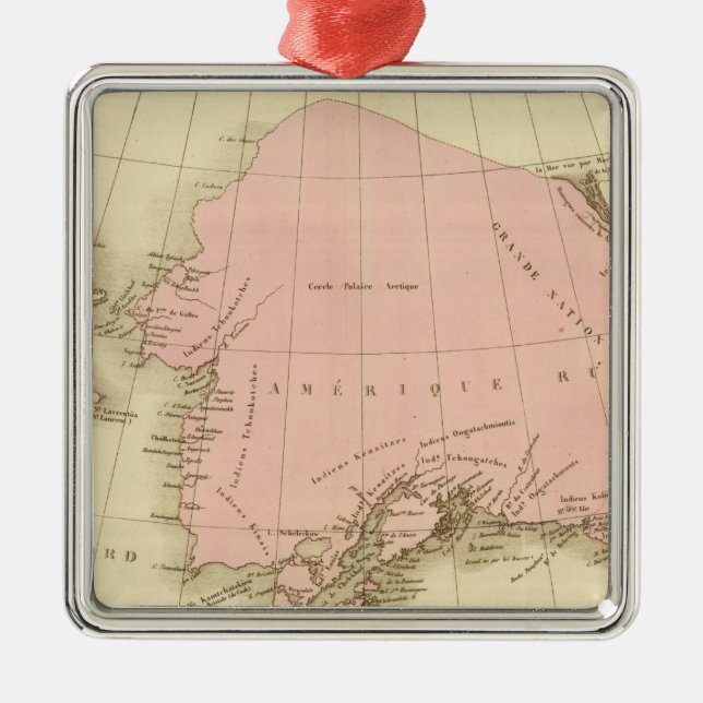 Prime meridians Washington and Paris Metal Ornament (Front)