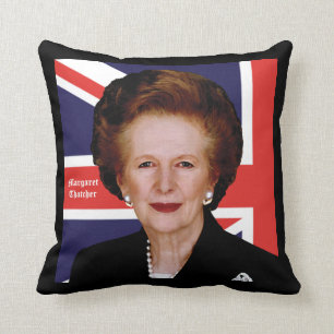 Prime Minister Margaret Thatcher - See Both Sides Throw Pillow