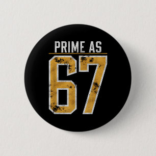 Prime Number As 67 2 Inch Round Button