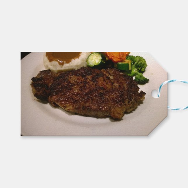 Prime Rib Steak Dinner Gift Tags (Front (Horizontal))