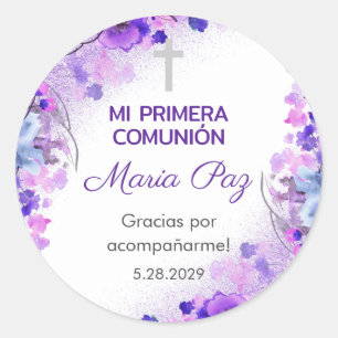 Primera Comunion Gifts and Favours First Communion Classic Round Sticker