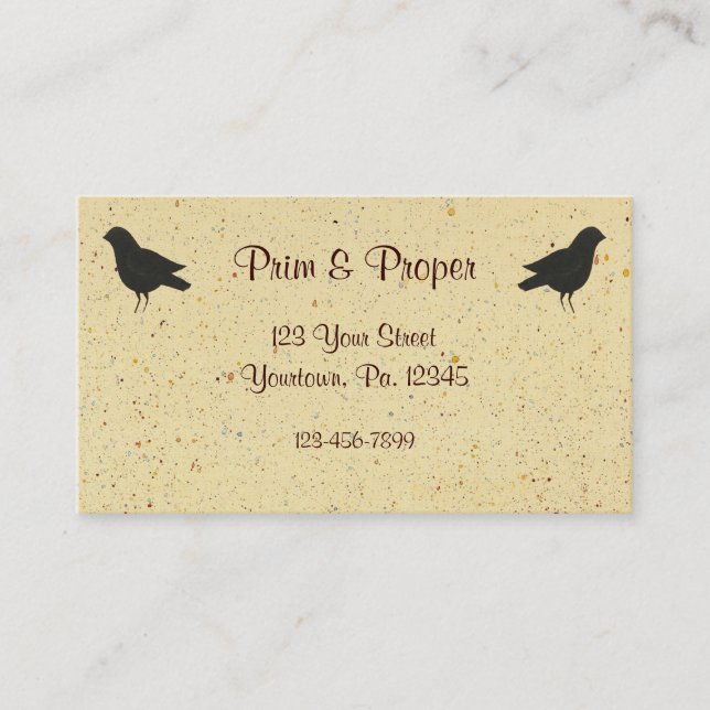 Primitive Art Business Card (Front)