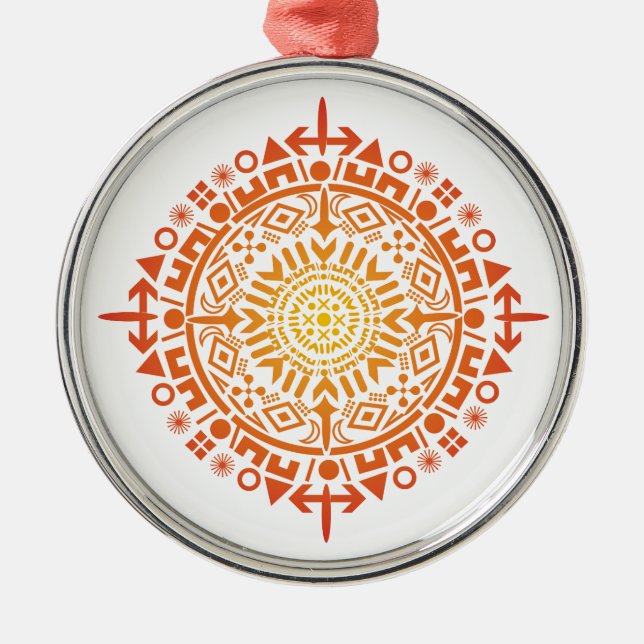 Primitive art-Sun custom ornament (Front)