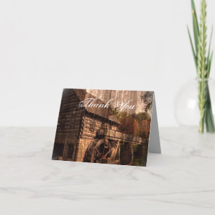 Primitive Barn Wood farmhouse wedding Thank You Card