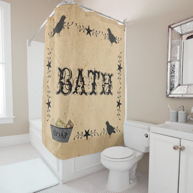 Primitive Bath Shower Curtain (In Situ)