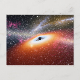 Primitive Black Hole Space Art Postcard