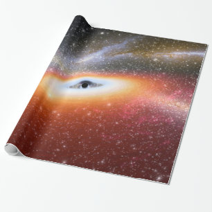 Primitive Black Hole Space Illustration NASA Wrapping Paper