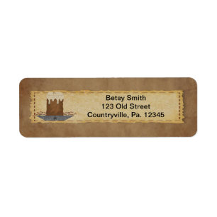 Primitive Candle Address Label