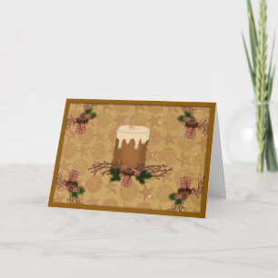 Primitive Candle Christmas Card
