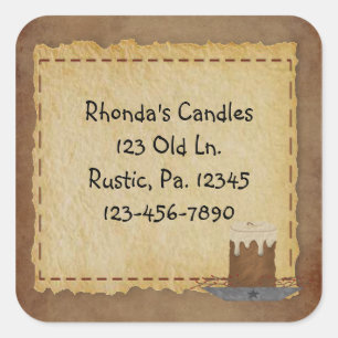 Primitive Candle Sticker