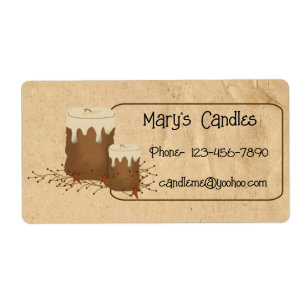 Primitive Candles Labels