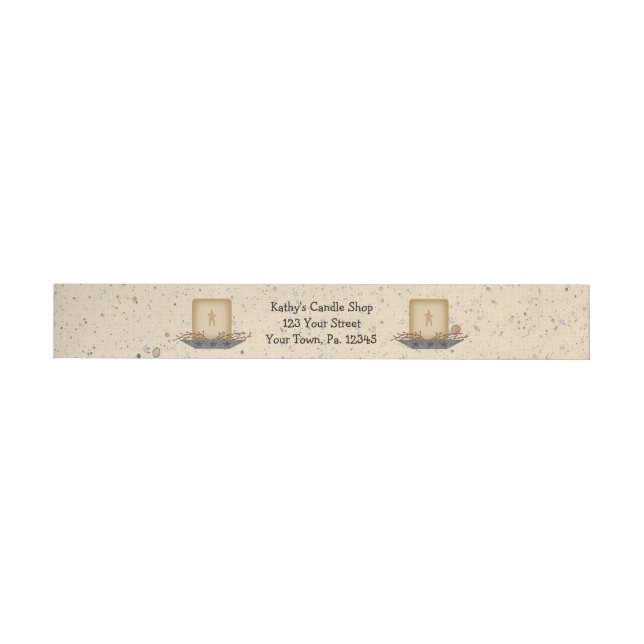 Primitive Candles Wraparound Product Label (Individual)