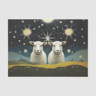 Primitive Celestial Sheep Decoupage Tissue Paper