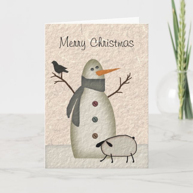 Primitive Christmas Card (Front)