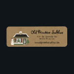 Primitive Christmas House Editable Return Address<br><div class="desc">Primitive Christmas House Editable Return Address Label You can easily personalize your g label by using "personalize template". If you would like to customize the label further such as changing the font or font colour (be sure to change it on any coordinating products you are purchasing for a uniform look)...</div>